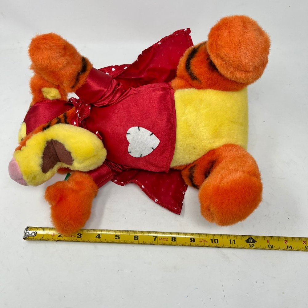 The Disney Store Super Lover Tigger Plush 14” Heart Costume Stuffed Animal - Picture 11 of 11